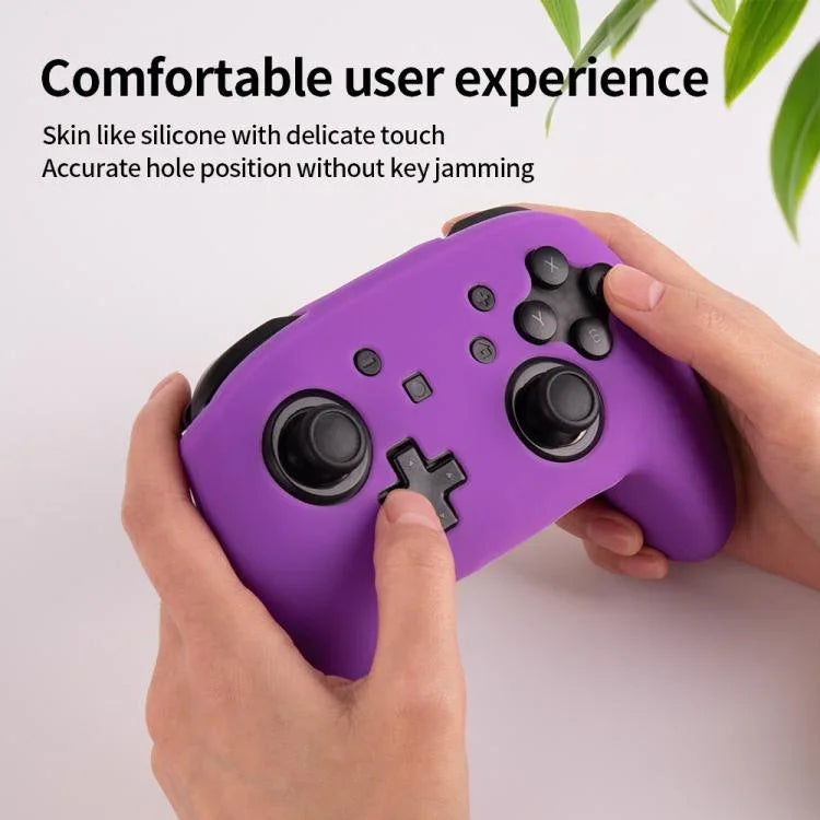 Ốp bảo vệ silicone màu trơn cho tay cầm chơi game, dành cho Nintendo Switch Pro