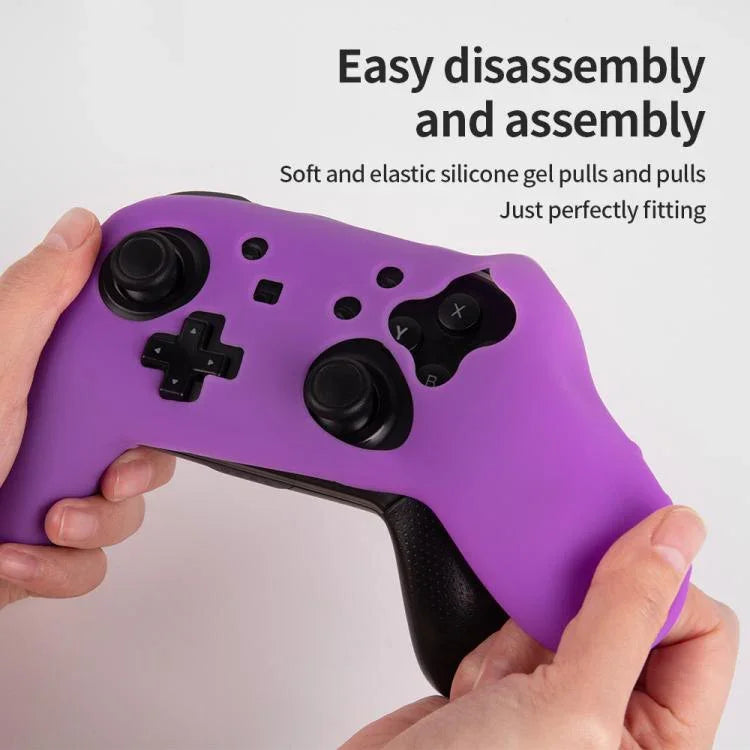 Ốp bảo vệ silicone màu trơn cho tay cầm chơi game, dành cho Nintendo Switch Pro