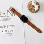 Dây đeo đồng hồ bằng da khâu kiểu đuôi V, dành cho Apple Watch 5 & 4 44mm / 3 & 2 & 1 42mm, dành cho Apple Watch Series 8&7 41mm / SE 2&6&SE&5&4 40mm / 3&2&1 38mm, dành cho Apple Watch Series 7 41mm / 6 & SE & 5 & 4 40mm / 3 & 2 & 1 38mm