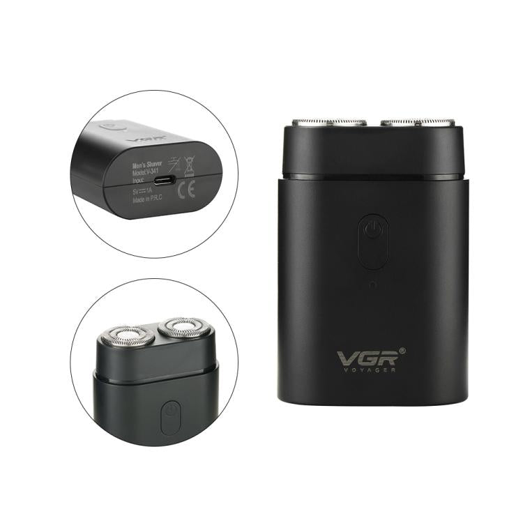 VGR V-341 Rotating 2 Cuttter Head Portable Electric Shaver, V-341