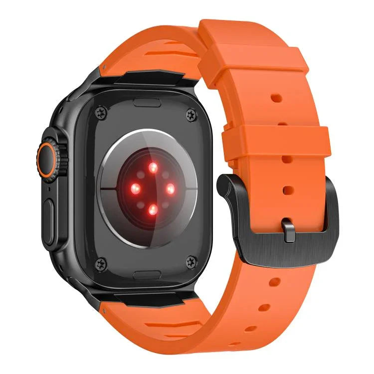 Dây đồng hồ khóa thép không gỉ cao su flo, dành cho Apple Watch Ultra / Ultra 2 49mm