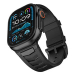 Dây đồng hồ khóa thép không gỉ cao su flo, dành cho Apple Watch Ultra / Ultra 2 49mm