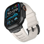 Dây đồng hồ khóa thép không gỉ cao su flo, dành cho Apple Watch Ultra / Ultra 2 49mm