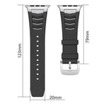 Dây đồng hồ khóa thép không gỉ cao su flo, dành cho Apple Watch Ultra / Ultra 2 49mm