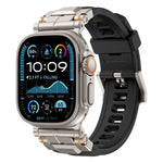 Dây đồng hồ silicone đầu nối hợp kim, Dành cho Apple Watch 46mm / 49mm / 45mm / 44mm