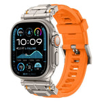 Dây đồng hồ silicone đầu nối hợp kim, Dành cho Apple Watch 46mm / 49mm / 45mm / 44mm