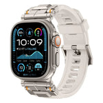 Dây đồng hồ silicone đầu nối hợp kim, Dành cho Apple Watch 46mm / 49mm / 45mm / 44mm