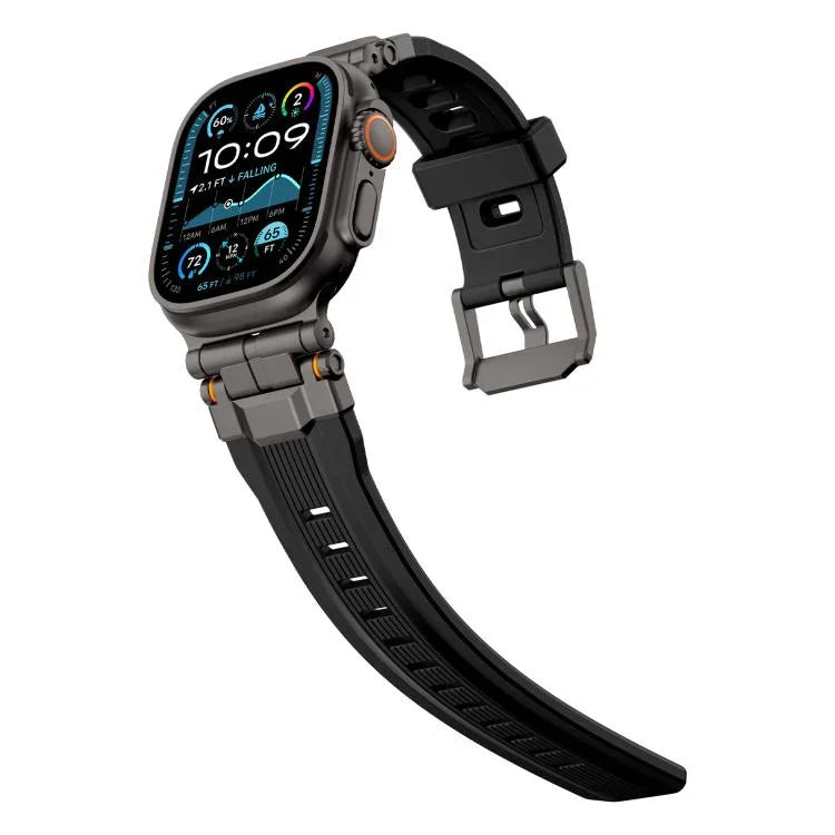 Dây đồng hồ silicone đầu nối hợp kim, Dành cho Apple Watch 46mm / 49mm / 45mm / 44mm