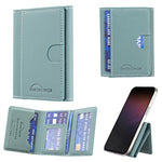 Solid Color Leather Horizontal Magnetic Wallet Card Bag Case