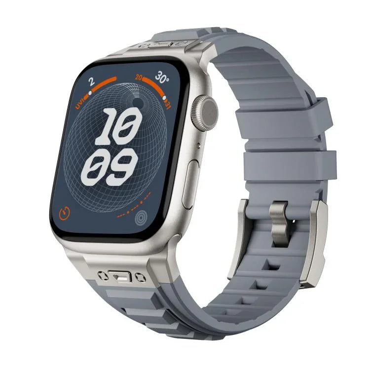 Dây đồng hồ silicone giáp co giãn cao Kalebol, Dành cho Apple Watch 46mm / 49mm / 45mm / 44mm
