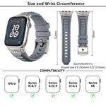 Dây đồng hồ silicone giáp co giãn cao Kalebol, Dành cho Apple Watch 46mm / 49mm / 45mm / 44mm