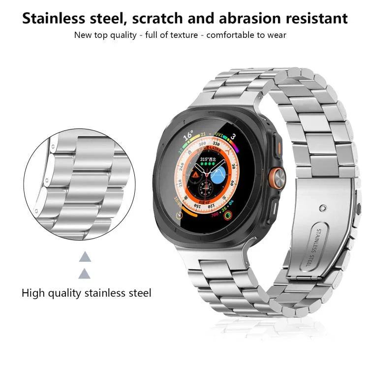 Dây đồng hồ thép ba hạt Kalebol, Dành cho Samsung Galaxy Watch Ultra 47mm / Ultra 2025