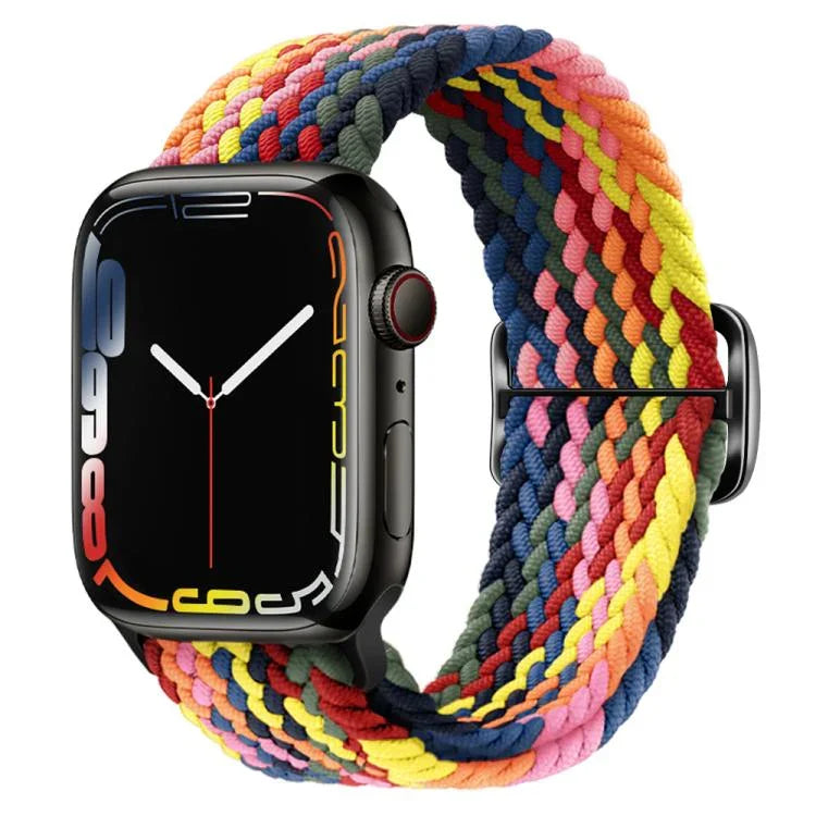 Dây đồng hồ nylon bện Kalebol với tám khóa, Dành cho Apple Watch 46mm / 49mm / 45mm / 44mm, Dành cho Apple Watch 42mm / 41mm / 40mm / 38mm