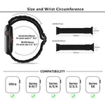 Dây đồng hồ nylon bện Kalebol với tám khóa, Dành cho Apple Watch 46mm / 49mm / 45mm / 44mm, Dành cho Apple Watch 42mm / 41mm / 40mm / 38mm