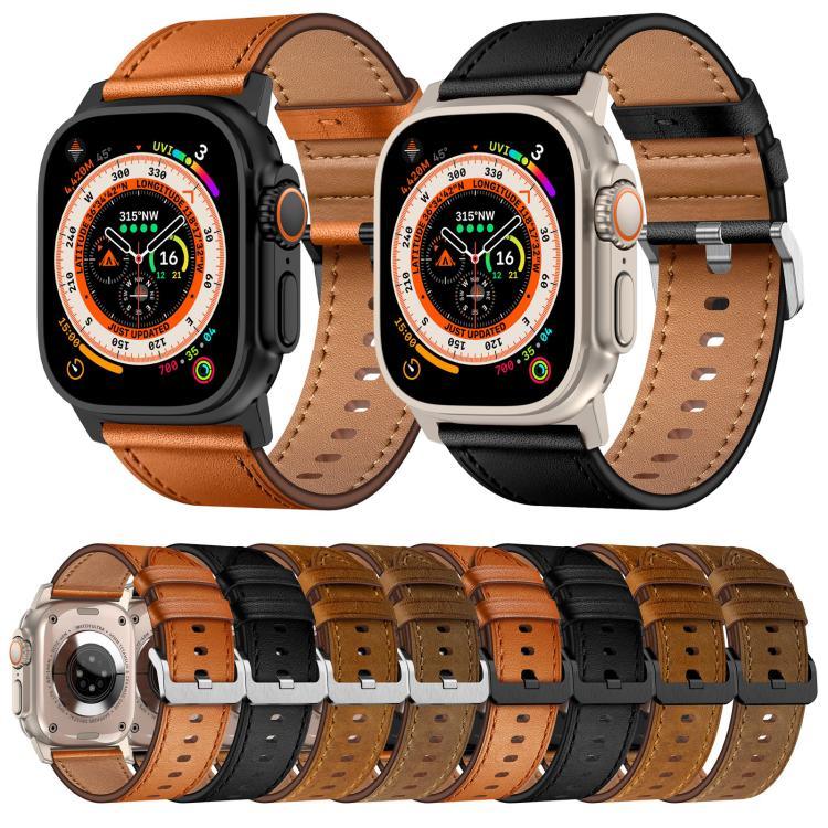 Dây đồng hồ da thật Kalebol, Dành cho Apple Watch 46mm / 49mm / 45mm / 44mm