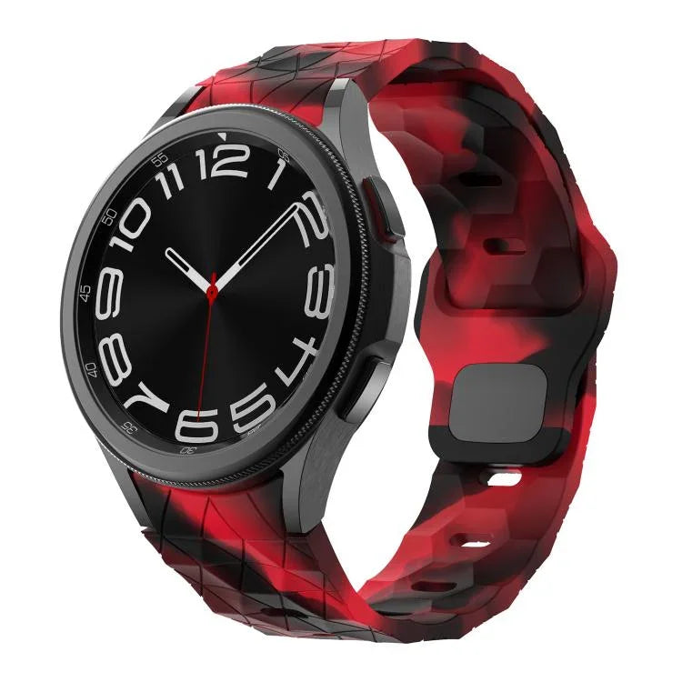 Dây silicone Kalebol họa tiết bóng đá khóa ngược, Dành cho Samsung Galaxy Watch 4 / 5 / 6