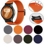 Dây đồng hồ nylon co giãn nút bấm Kalebol, Dành cho Samsung Galaxy Watch 5 Pro / 6 / 7