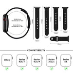 Dây đồng hồ silicone Kalebol với khóa ngược, Dành cho Apple Watch 46mm / 49mm / 45mm / 44mm, Dành cho Apple Watch 42mm / 41mm / 40mm / 38mm