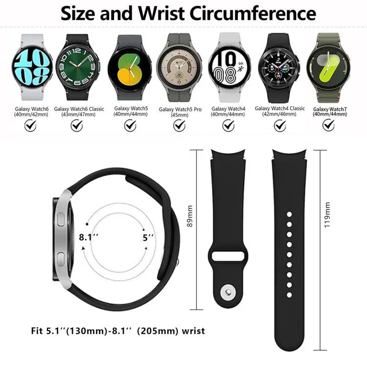 Dây đồng hồ silicone khóa ngược Kalebol, Dành cho Samsung Galaxy Watch 7 / 6 / 5 / 4