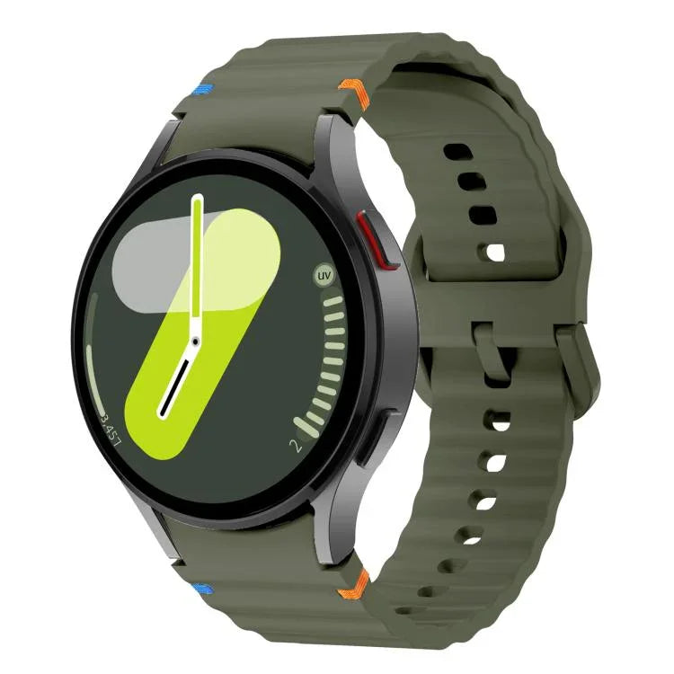 Dây đồng hồ silicone khâu sóng Kalebol, Dành cho Samsung Galaxy Watch 7  / 6 / 5 / 4