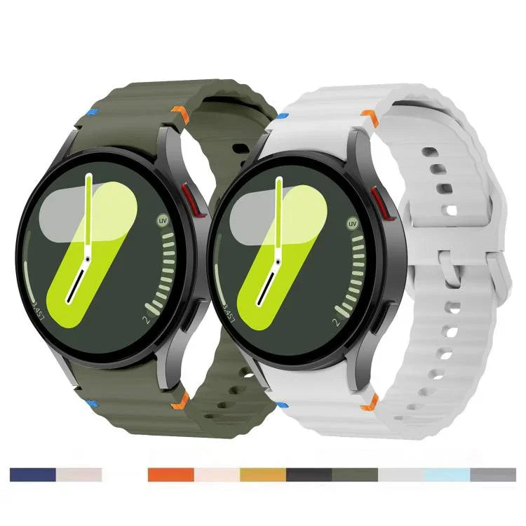 Dây đồng hồ silicone khâu sóng Kalebol, Dành cho Samsung Galaxy Watch 7  / 6 / 5 / 4