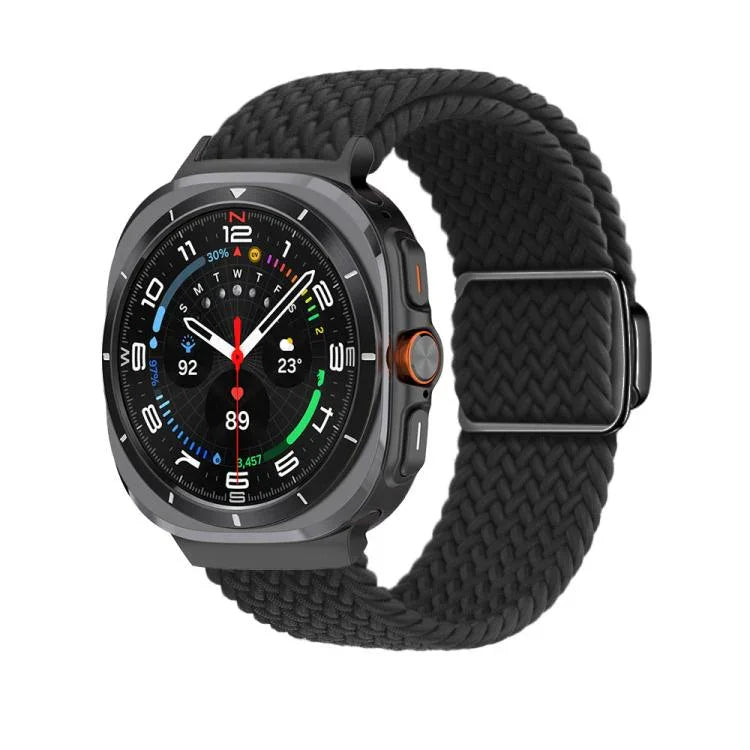 Dây đồng hồ vòng bện khóa nam châm đen Kalebol, Dành cho Samsung Galaxy Watch Ultra 47mm / Ultra 2025