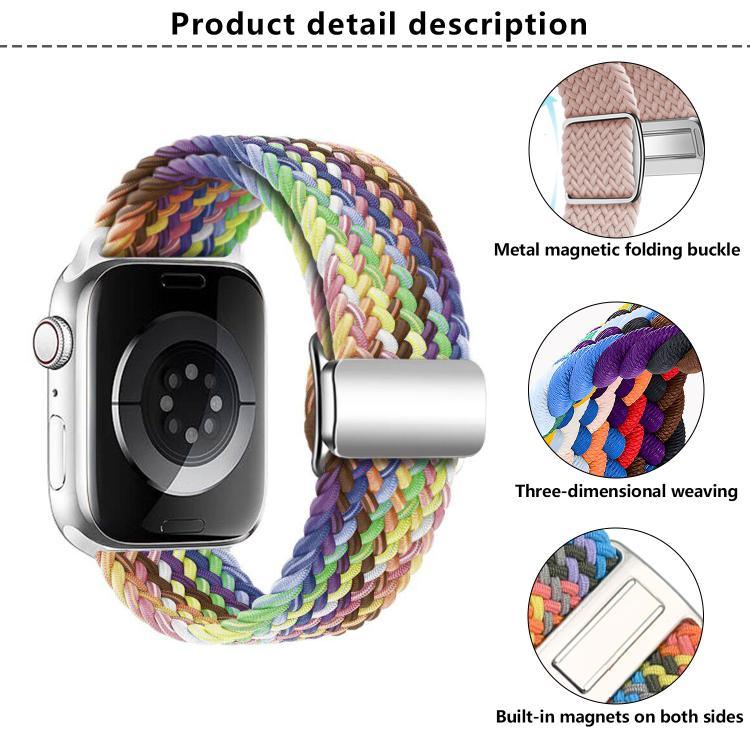 Dây đồng hồ vòng nylon Kalebol với khóa nam châm, Dành cho Apple Watch 46mm / 49mm / 45mm / 44mm, Dành cho Apple Watch 42mm / 41mm / 40mm / 38mm