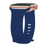 Dây đồng hồ silicone Kalebol với khóa hình số 8 và hoa văn hoa hồng, Dành cho Apple Watch 46mm / 49mm / 45mm / 44mm, Dành cho Apple Watch 42mm / 41mm / 40mm / 38mm
