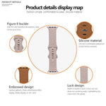 Dây đồng hồ silicone Kalebol với khóa hình số 8 và hoa văn hoa hồng, Dành cho Apple Watch 46mm / 49mm / 45mm / 44mm, Dành cho Apple Watch 42mm / 41mm / 40mm / 38mm