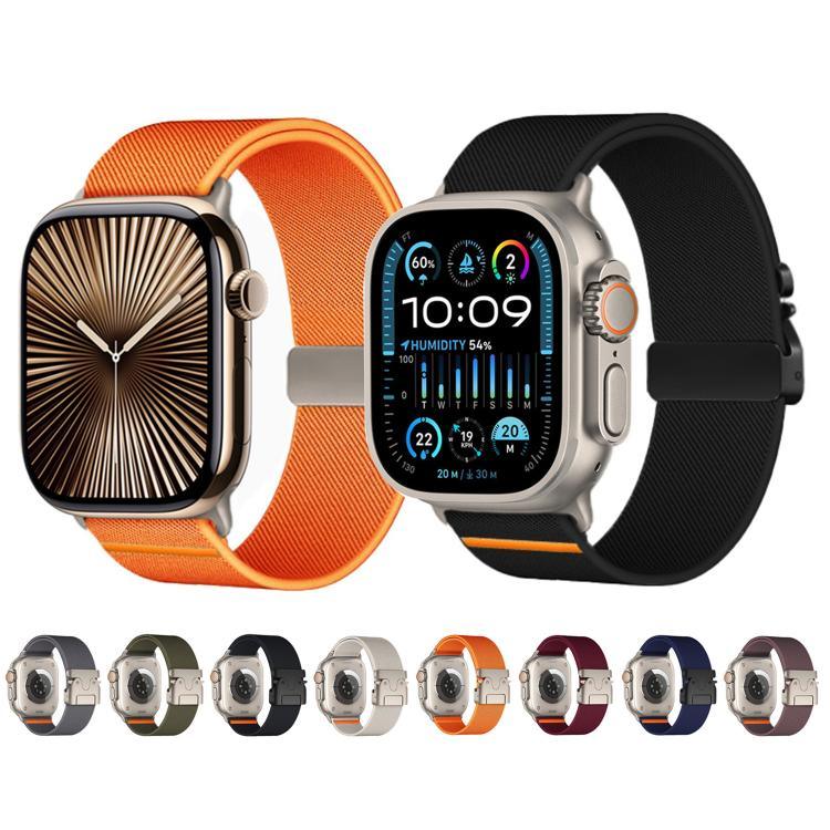Dây đồng hồ nylon co giãn Kalebol với khóa dù, Dành cho Apple Watch 46mm / 49mm / 45mm / 44mm, Dành cho Apple Watch 42mm / 41mm / 40mm / 38mm