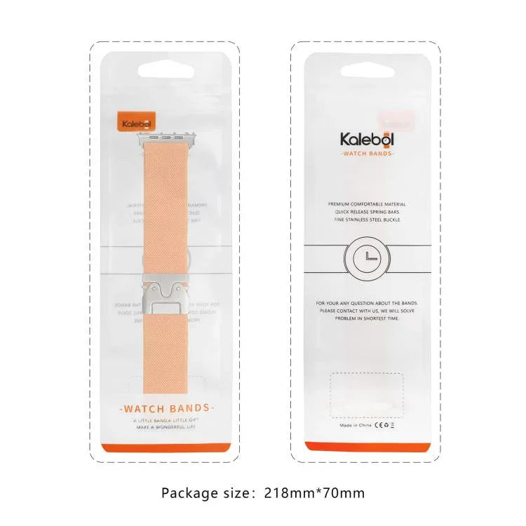Dây đồng hồ nylon co giãn Kalebol với khóa dù, Dành cho Apple Watch 46mm / 49mm / 45mm / 44mm, Dành cho Apple Watch 42mm / 41mm / 40mm / 38mm
