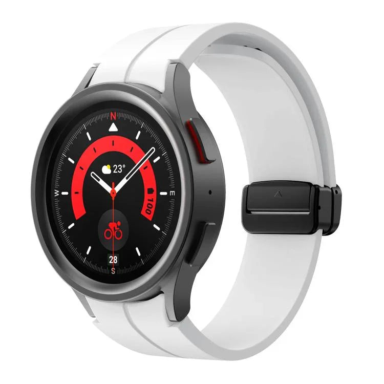 Dây đeo silicone khóa gập lõm nam châm Kalebol, Dành cho Samsung Galaxy Watch7 / 6 / 5