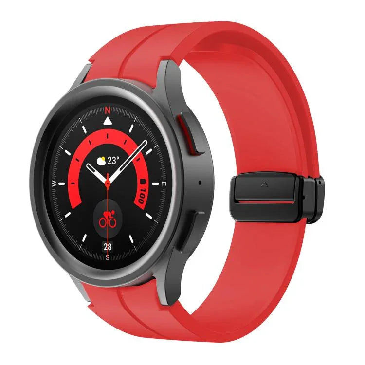 Dây đeo silicone khóa gập lõm nam châm Kalebol, Dành cho Samsung Galaxy Watch7 / 6 / 5