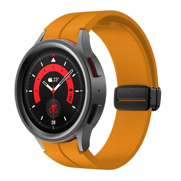 Dây đeo silicone khóa gập lõm nam châm Kalebol, Dành cho Samsung Galaxy Watch7 / 6 / 5