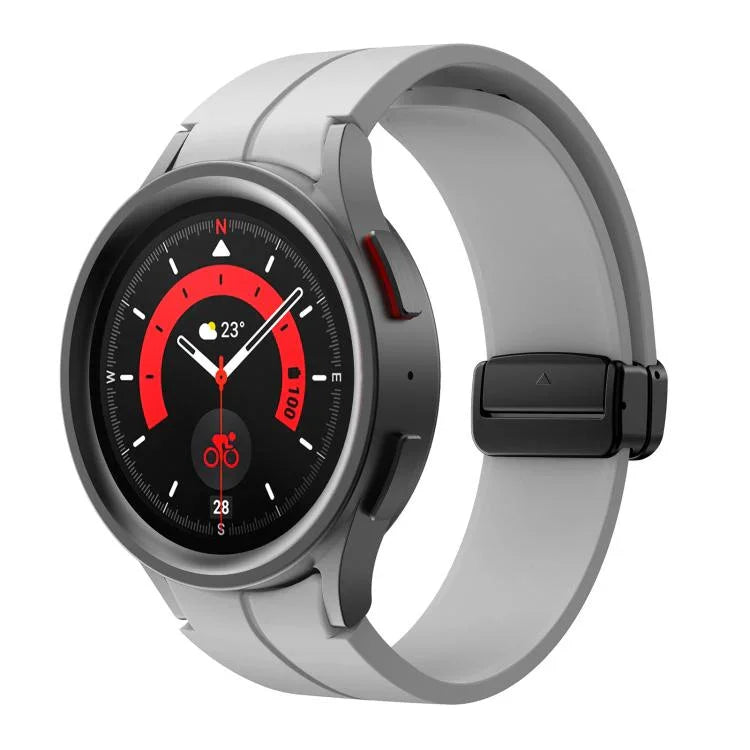 Dây đeo silicone khóa gập lõm nam châm Kalebol, Dành cho Samsung Galaxy Watch7 / 6 / 5