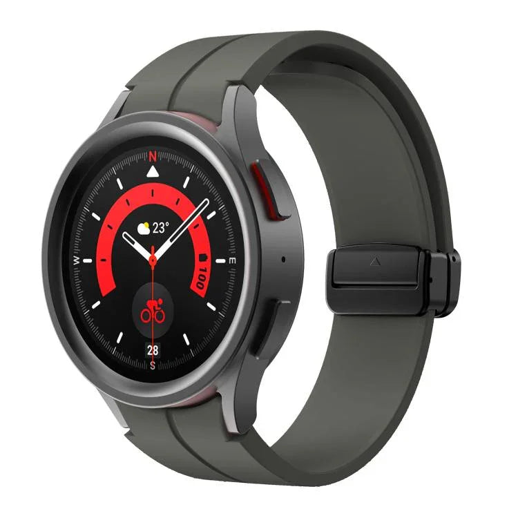 Dây đeo silicone khóa gập lõm nam châm Kalebol, Dành cho Samsung Galaxy Watch7 / 6 / 5
