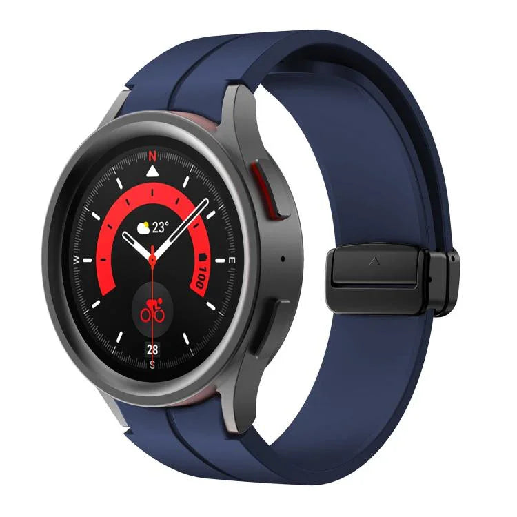 Dây đeo silicone khóa gập lõm nam châm Kalebol, Dành cho Samsung Galaxy Watch7 / 6 / 5