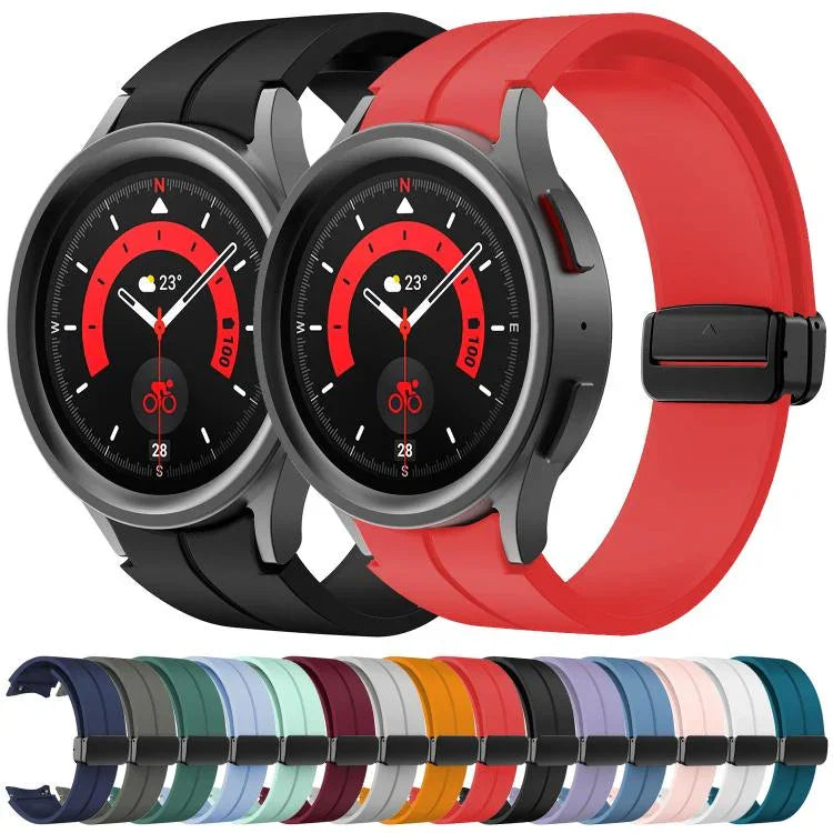 Dây đeo silicone khóa gập lõm nam châm Kalebol, Dành cho Samsung Galaxy Watch7 / 6 / 5