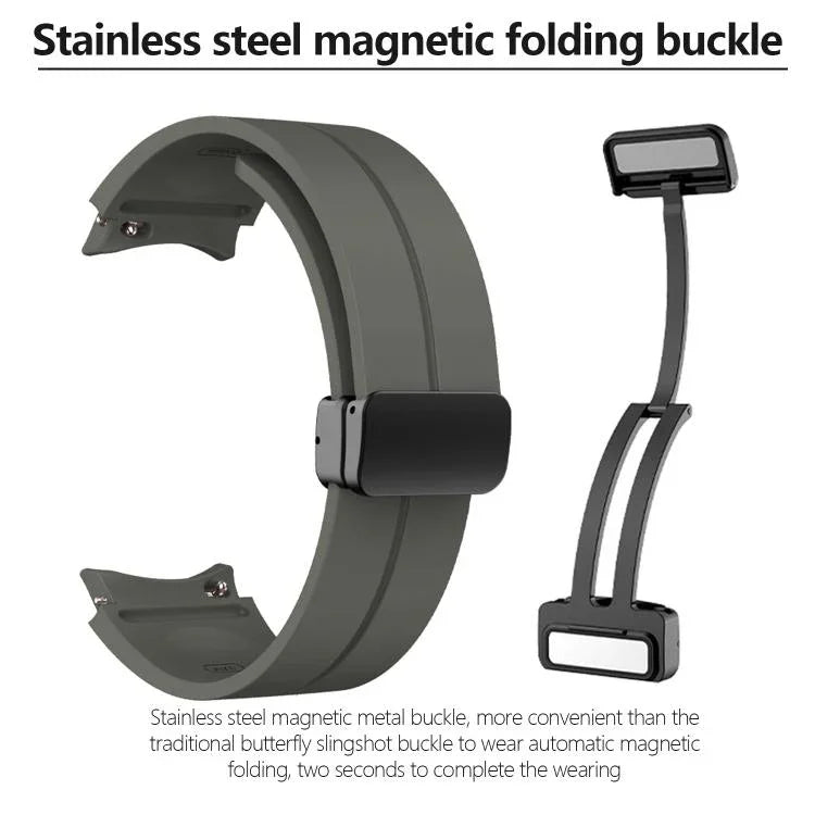 Dây đeo silicone khóa gập lõm nam châm Kalebol, Dành cho Samsung Galaxy Watch7 / 6 / 5