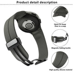 Dây đeo silicone khóa gập lõm nam châm Kalebol, Dành cho Samsung Galaxy Watch7 / 6 / 5