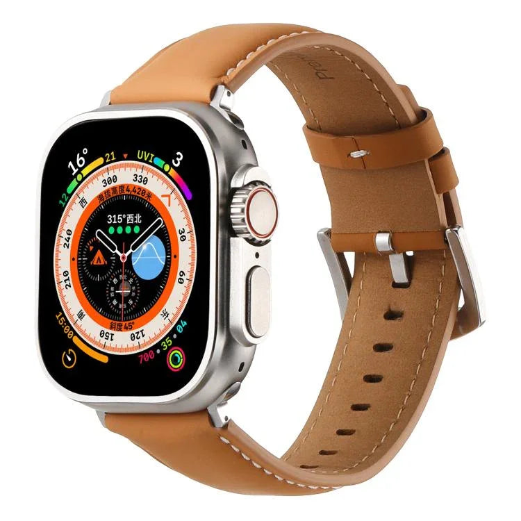 Dây đồng hồ da thật trơn Kalebol, Dành cho Apple Watch 46mm / 49mm / 45mm / 44mm, Dành cho Apple Watch 42mm / 41mm / 40mm / 38mm
