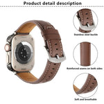Dây đồng hồ da thật trơn Kalebol, Dành cho Apple Watch 46mm / 49mm / 45mm / 44mm, Dành cho Apple Watch 42mm / 41mm / 40mm / 38mm