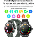Tai nghe Bluetooth 2 trong 1 D11 màn hình 1.46 inch, hỗ trợ gọi Bluetooth / NFC / đo nhịp tim, D11 (Đen), D11 (Xanh lá)