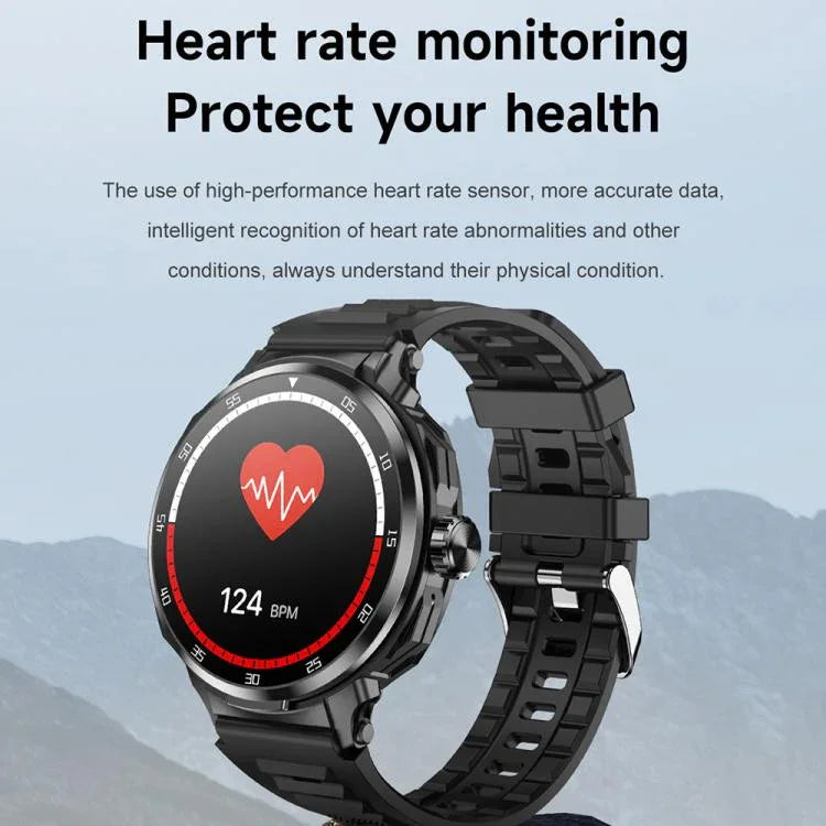 Tai nghe Bluetooth 2 trong 1 D11 màn hình 1.46 inch, hỗ trợ gọi Bluetooth / NFC / đo nhịp tim, D11 (Đen), D11 (Xanh lá)