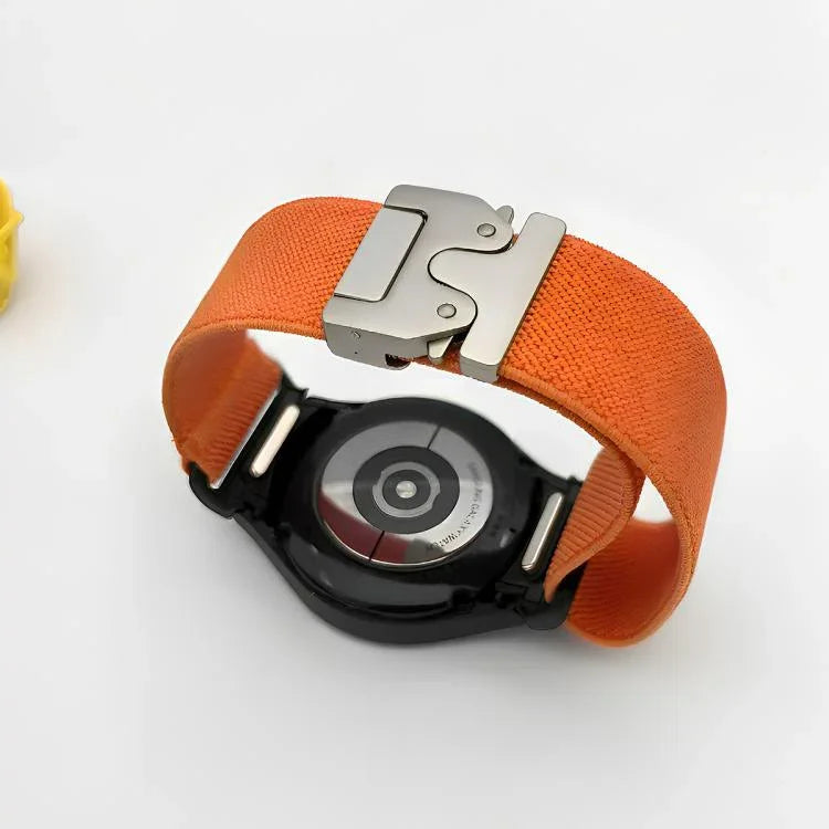 Dây đồng hồ nylon co giãn khóa dù nút bấm, Dành cho Samsung Galaxy Watch 7 / 6 / 5 / 4