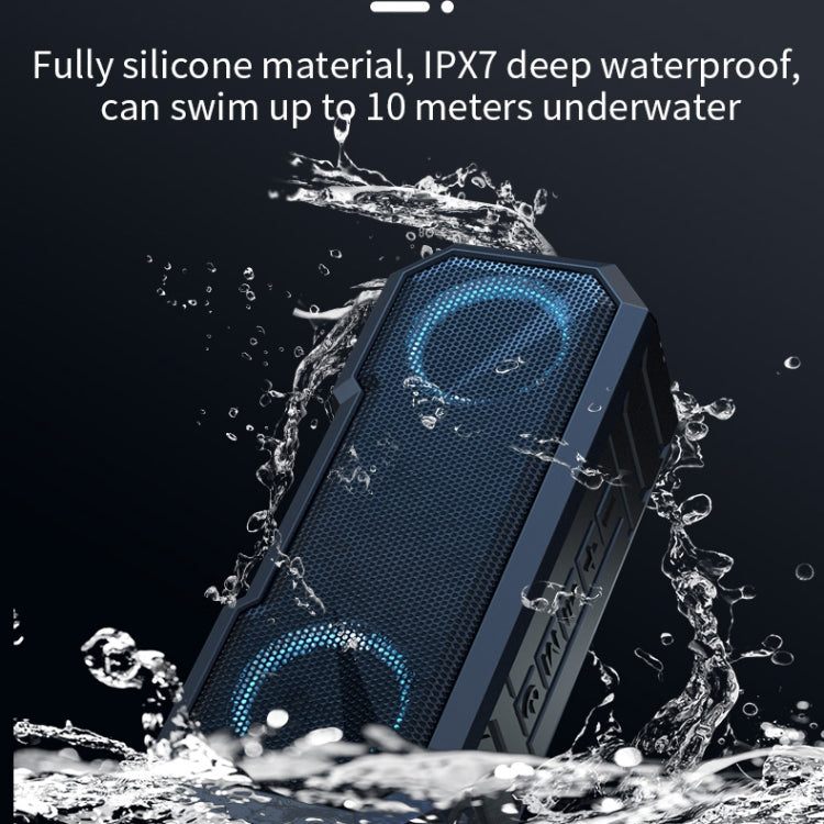 Loa Bluetooth không dây X8 chống nước IPX7, đèn màu, loa siêu trầm