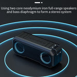 Loa Bluetooth không dây X8 chống nước IPX7, đèn màu, loa siêu trầm