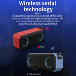 Loa Bluetooth không dây X8 chống nước IPX7, đèn màu, loa siêu trầm