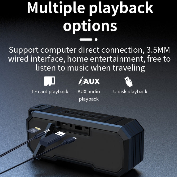 Loa Bluetooth không dây X8 chống nước IPX7, đèn màu, loa siêu trầm