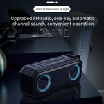 Loa Bluetooth không dây X8 chống nước IPX7, đèn màu, loa siêu trầm